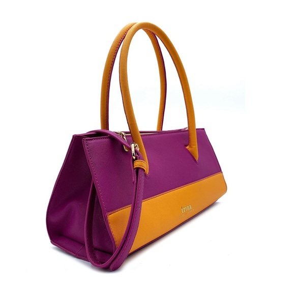 Trina Turk NWT cope lock satchel with shoulder strap detachable and adjustable - Picture 3 of 9